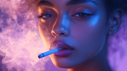 Fototapeta premium Woman Smoking