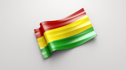 Bolivian Flag Render: A Vibrant 3D Representation of Bolivian National Symbolism
