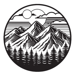 Mountain Silhouette Vector Art, Icons, and Graphics