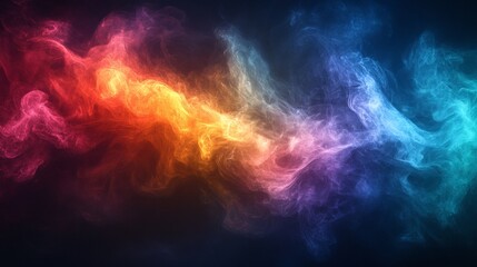Abstract Colorful Smoke Swirling Patterns Design