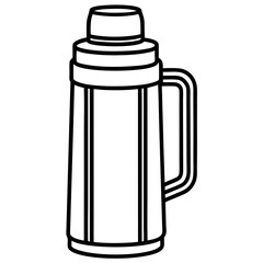 Sleek Flask Vector Artwork