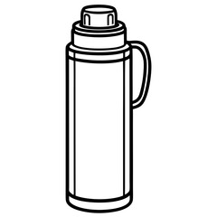 Sleek Flask Vector Artwork