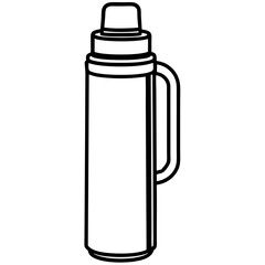 Sleek Flask Vector Artwork