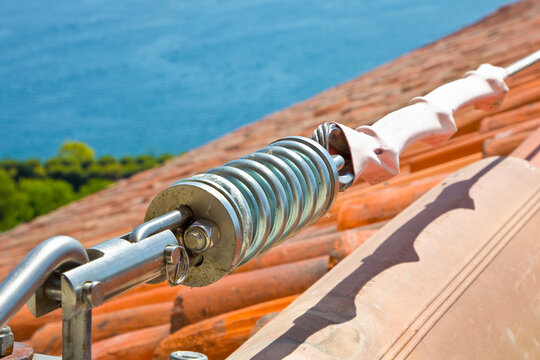 Horizontal lifeline fall protection system with inox stainless c