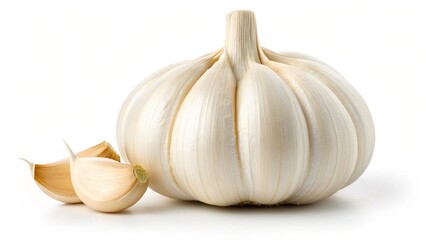 garlic isolated on white background