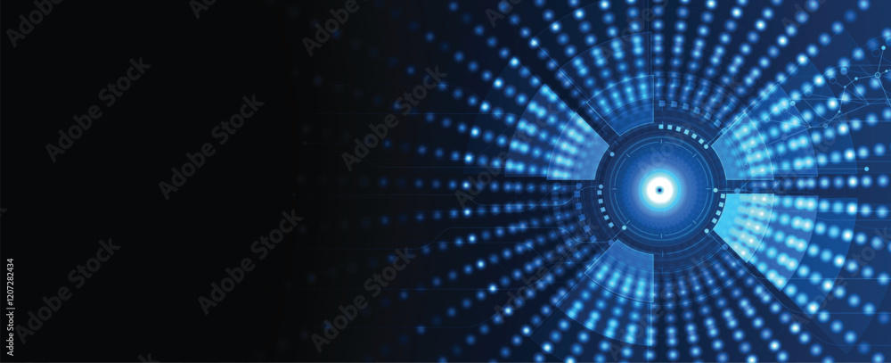 Poster abstract glowing technology and network concept