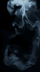 Fototapeta premium Smoke steam fog air background shape black vertical