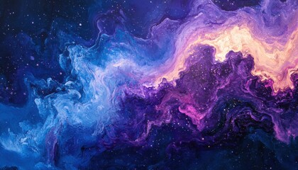 Obraz premium Stunning cosmic colors create an abstract space-inspired image.