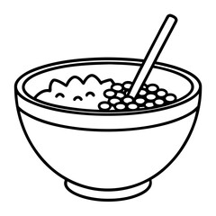 Smoothie Bowl Minimal Line Art