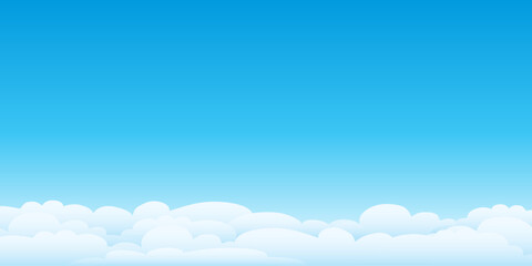 Background image of sky with clouds, realistic sky with clouds. Vector, cartoon illustration. Vector.
