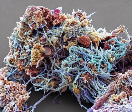 Plaque-forming bacteria, SEM