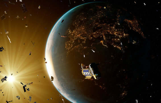 Conceptual image representing space junk