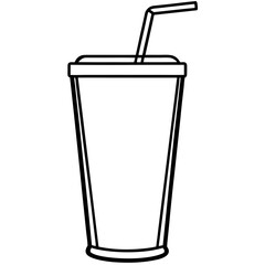 Smoothie Glass Line Art