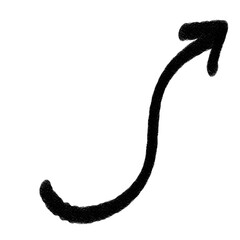 Hand drawn black arrow line