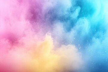 Fototapeta premium Dreamy color powder splash abstract art creative studio digital artwork vibrant environment aerial view visual concept