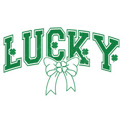 Fototapeta premium Retro St. Patrick’s Day Coquette design 