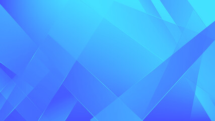 Abstract Geometric Blue Background with Gradient and Transparent Shapes