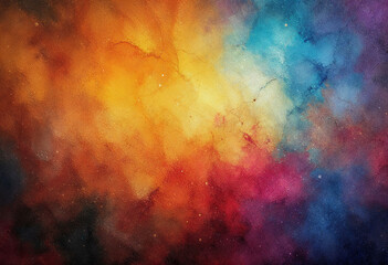 Fototapeta premium A colorful painting with a lot of different colors and patterns. The painting is full of life and energy, and it seems to be a representation of the beauty of nature. The colors are bright and vibrant