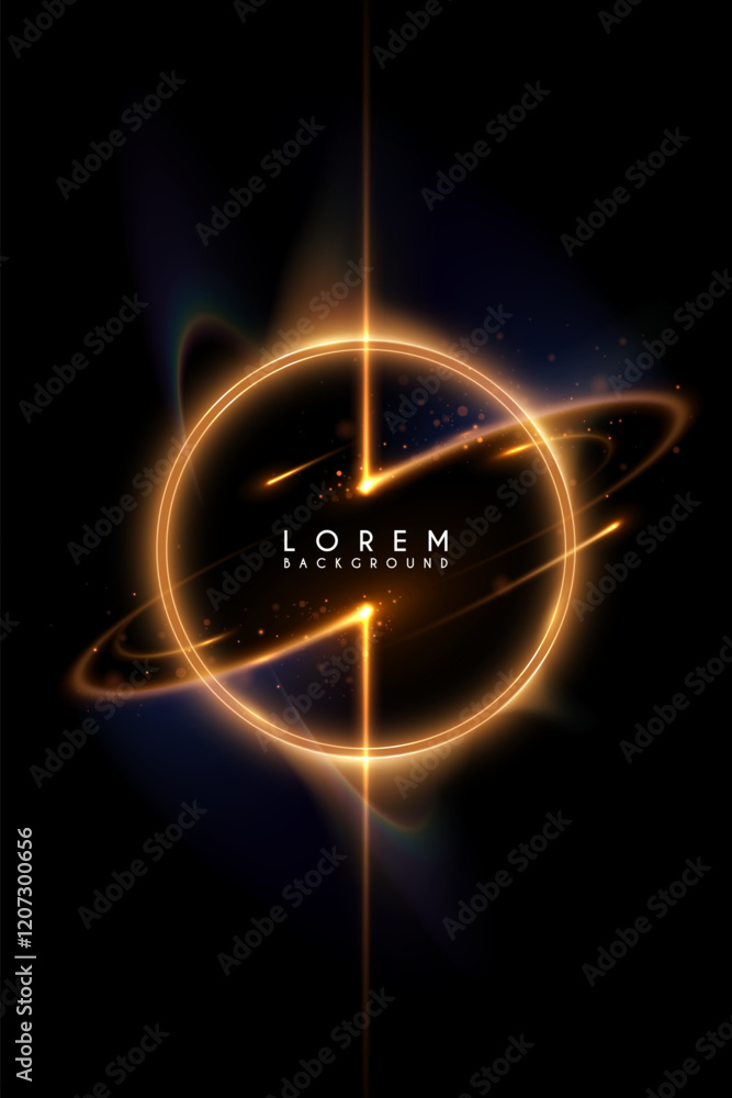 Wall mural light ring with motion sparks effects