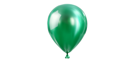 green balloon isolated on transparent background