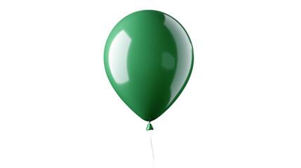 green balloon isolated on transparent background