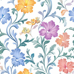 A seamless pattern designed in an Eastern style, Seamless design allows for a perfectly continuous pattern with no visible seams.