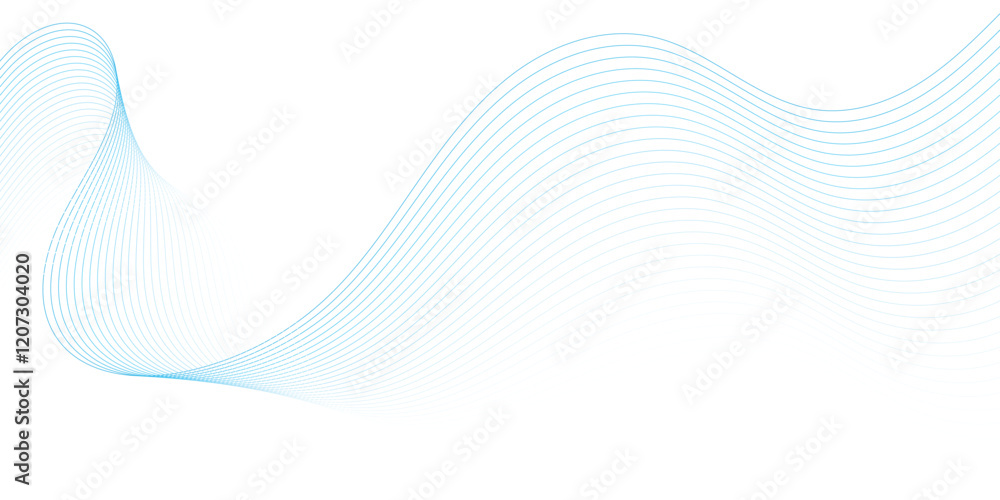 Aufkleber abstract technology wave lines, frequency sound, data science, business wave line background. abstra
