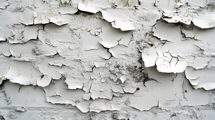 Obraz premium White Paint Peeling On Weathered Surface