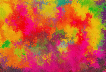 A colorful painting with a lot of different colors and patterns. The painting is full of life and energy, and it seems to be a representation of the beauty of nature. The colors are bright and vibrant