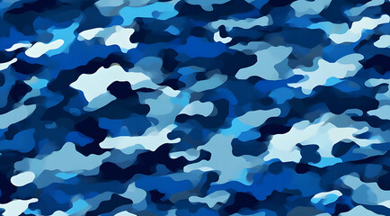 camouflage, blue color, army print, military theme, nautical, fashion design for fabric
