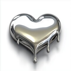 A melting silver heart.