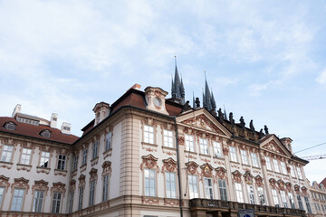 Obraz premium Incredible architecture in the old town of Prague. Historically preserved buildings from ancient times.