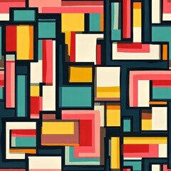 Abstract Geometric Colorful Rectangular Pattern Design