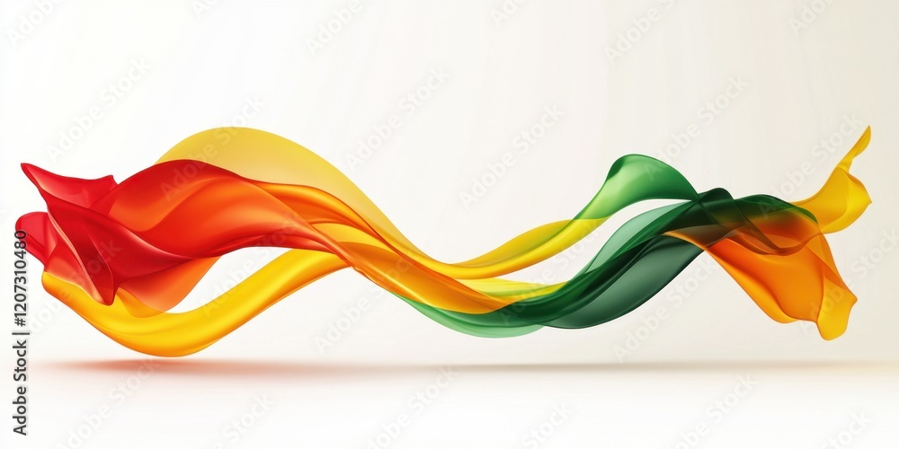 Poster abstract colorful waves flowing dynamically design art
