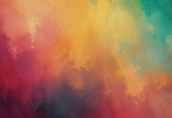 Fototapeta premium A colorful painting with a lot of different colors and patterns. The painting is full of life and energy, and it seems to be a representation of the beauty of nature. The colors are bright and vibrant