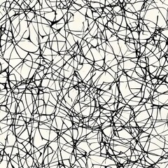 Obraz premium Abstract Black Lines Intertwined On White Background