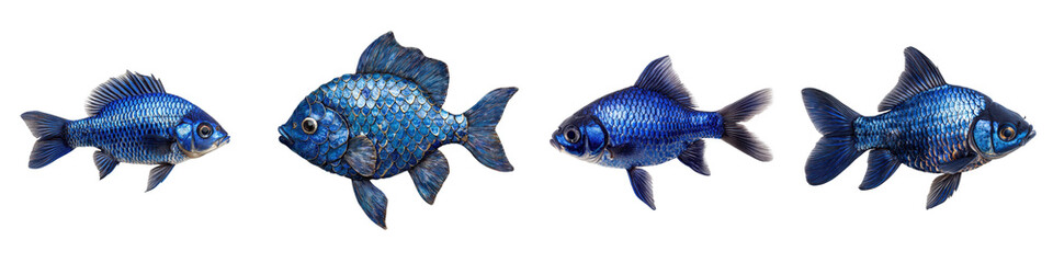 Fototapeta premium Vibrant School of Tropical Aquarium Fish Swimming Underwater in a Marine Ecosystem Colorful Ornamental Aquatic Animals in a Natural Water Environment