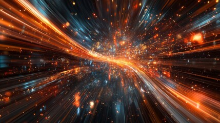 Naklejka premium Dynamic Abstract Light Burst Background