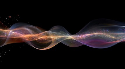 Abstract Colorful Wave Energy Flow Background