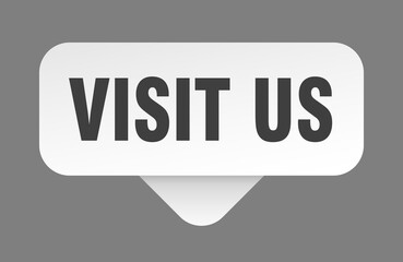 visit us sticker. visit us sign isolated on gray background