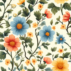 A seamless pattern designed in an Eastern style, Seamless design allows for a perfectly continuous pattern with no visible seams.