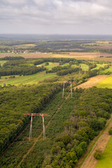 Aerial view - French Landscape countryside