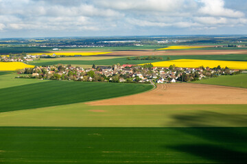 Aerial view - French Landscape countryside