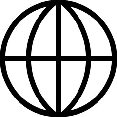 Minimalist Earth Globe Icon Depicting Global Connectivity and Unity.