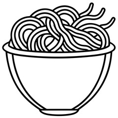 Artistic Noodles Line Drawing