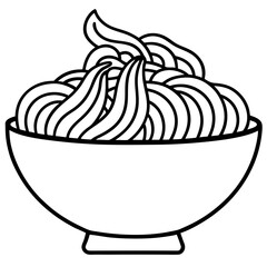 Artistic Noodles Line Drawing