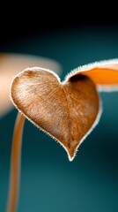Heart Shaped Leaf  Autumn  Nature  Botanical  Macro Photography  Plant  Golden  Brown  Clo