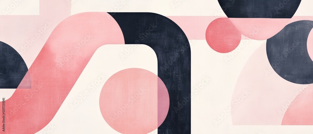 Poster abstract shapes in modern design featuring curved lines and circles create a vibrant background. ide