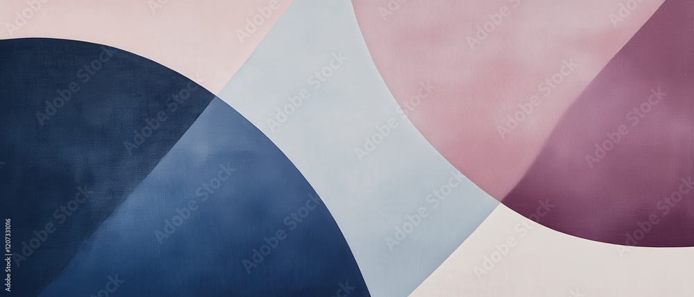 Aufkleber abstract geometric shapes in soft tones creating a modern art background. ideal for design, decor, o