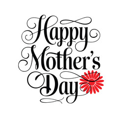 Happy mother's day lettering collection set, Happy Mothers Day lettering set. Handmade calligraphy vector illustration. Mother's day card with heart